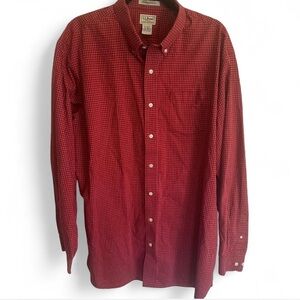 L.L. Bean Red Plaid Shirt